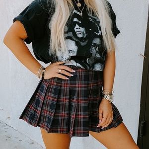 Plaid school girl skirt